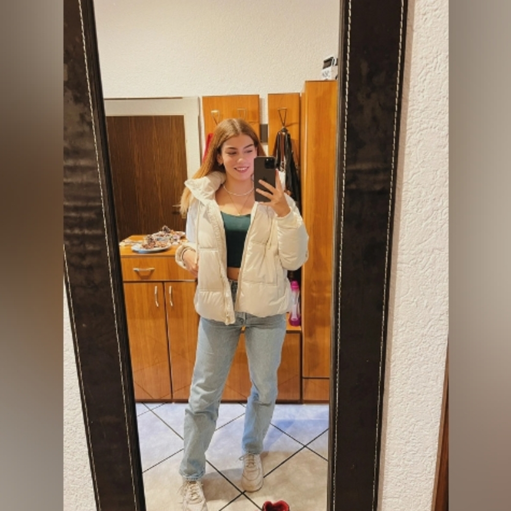 Zara Beige Puffer Jacket